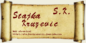 Stajka Kružević vizit kartica